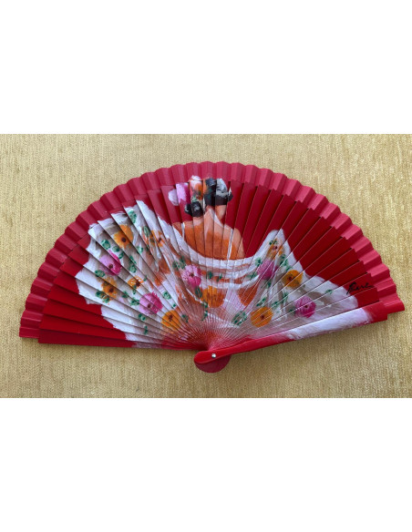 Abanico flamenca mantón