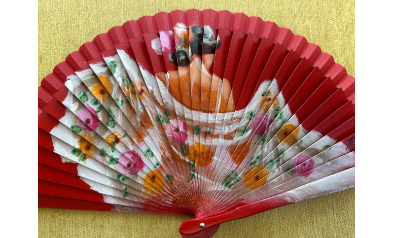 Abanico flamenca mantón