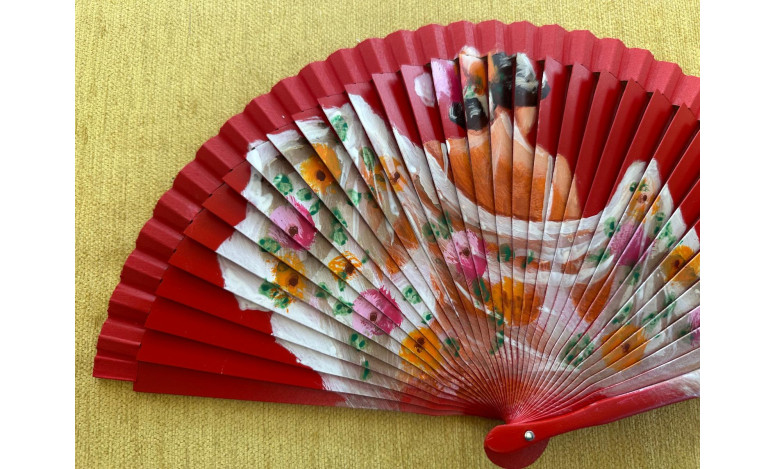 Abanico flamenca mantón