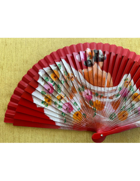 Abanico flamenca mantón