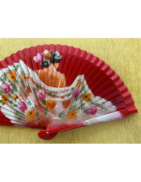 Abanico flamenca mantón