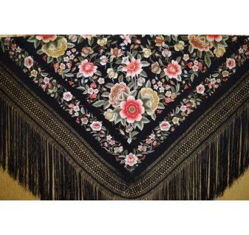 Mantón mano seda 140cm