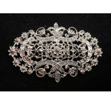 Broche mantilla rodio