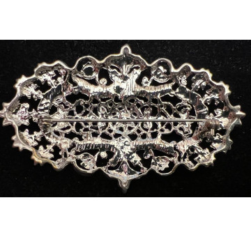 Broche mantilla rodio 2