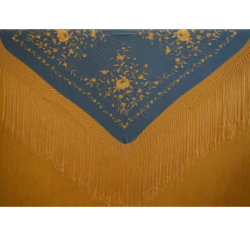 Mantón mano seda 140cm 2