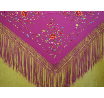 Mantón mano seda 140cm 2