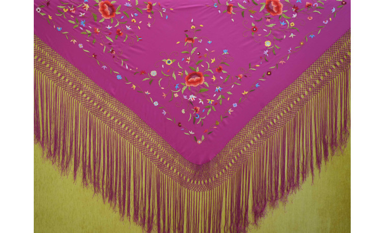 Mantón mano seda 140cm