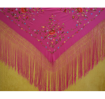 Mantón mano seda 140cm 2