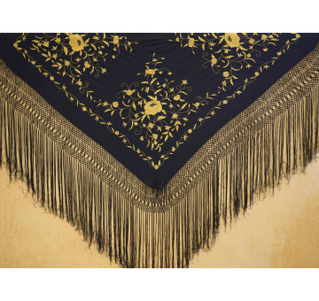 Mantón mano seda 140cm 2