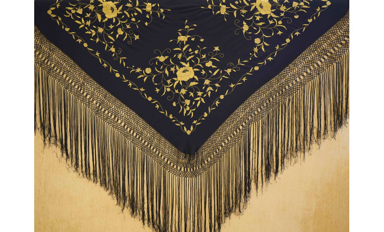 Mantón mano seda 140cm