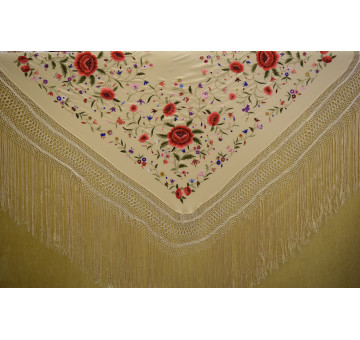Mantón mano seda 140CM 2