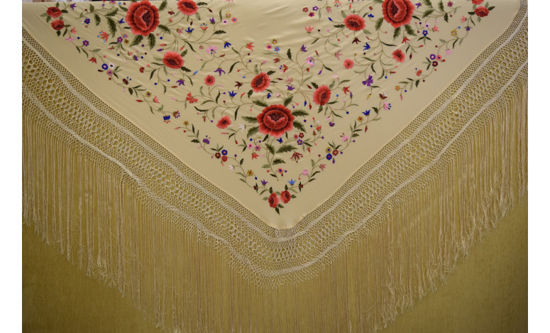 Mantón mano seda 140CM