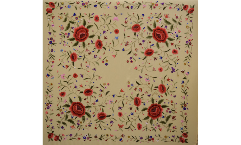 Mantón mano seda 140CM