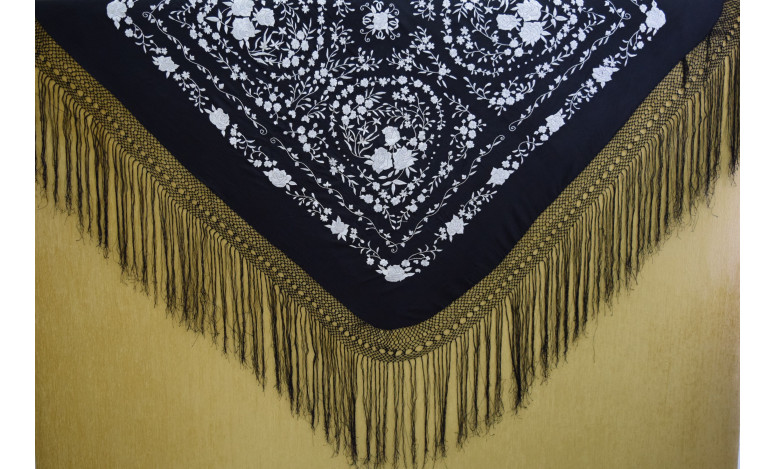 Mantón mano seda 140cm