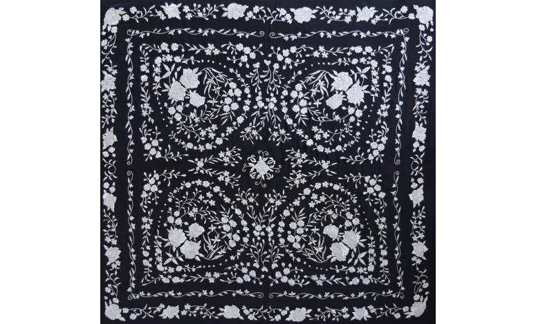 Mantón mano seda 140cm