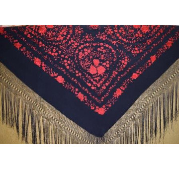 Mantón mano seda 140cm 2