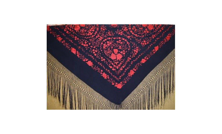 Mantón mano seda 140cm