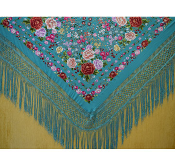 Mantón mano seda 140cm 2