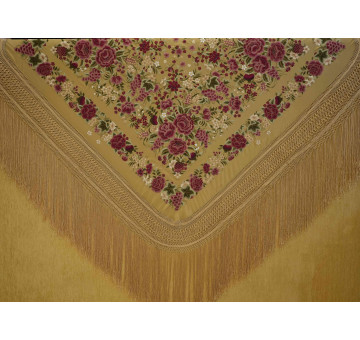 Mantón mano seda 140cm 2
