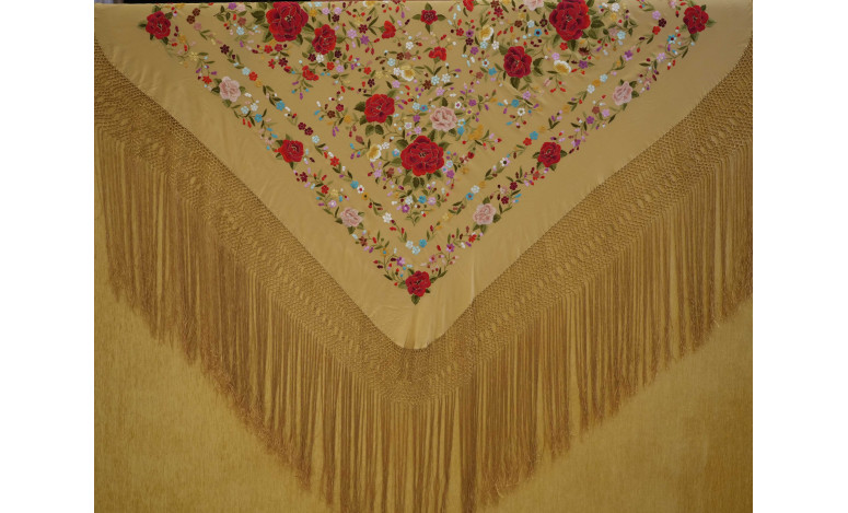 Mantón mano seda 140cm