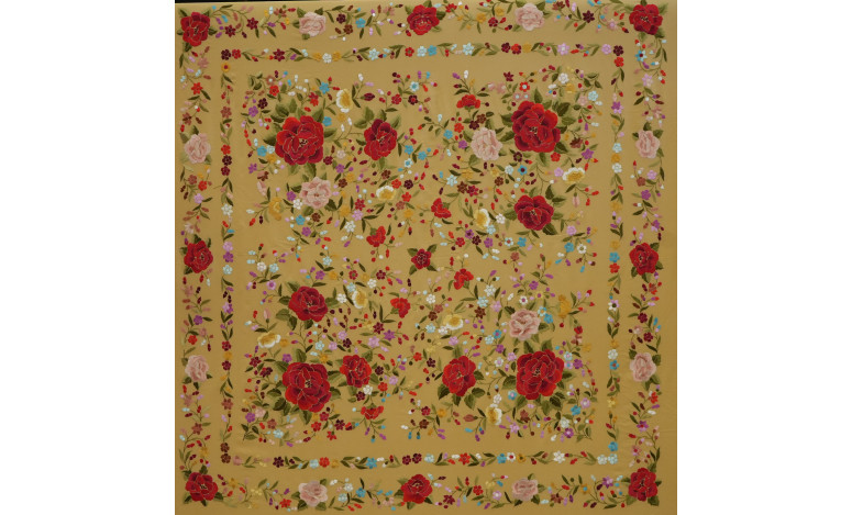 Mantón mano seda 140cm