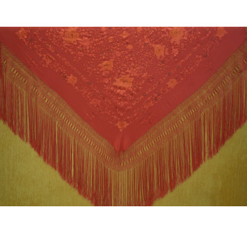 Mantón mano seda 140cm 2