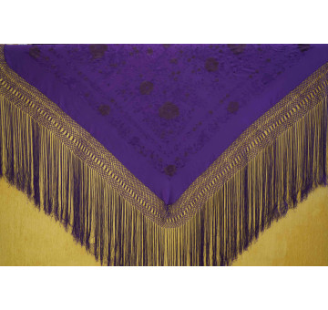 Mantón mano seda 140cm 2