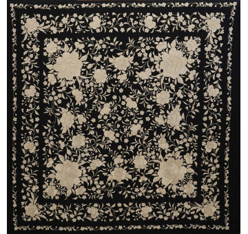 Mantón mano seda 140cm 2