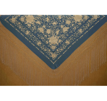 Mantón mano seda 140cm 2