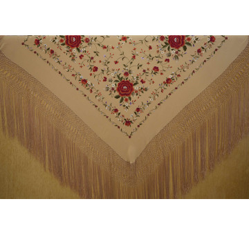 Mantón mano seda 140cm