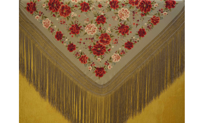 Mantón mano seda 140cm