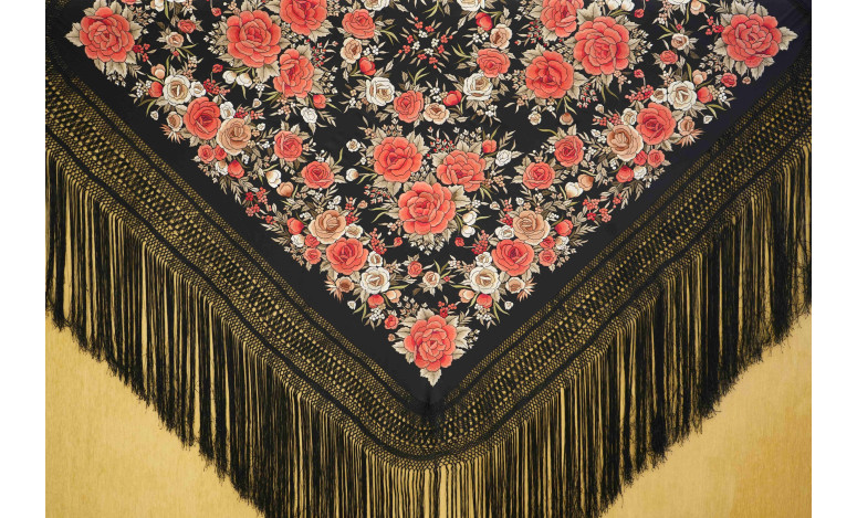 Mantón mano seda 140cm