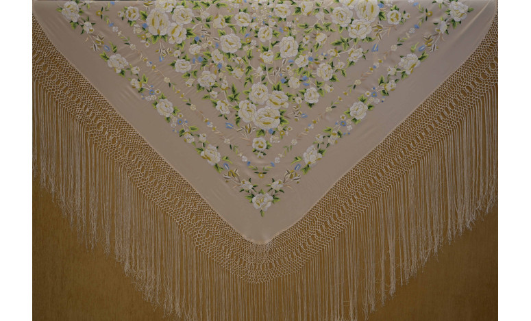 Mantón mano seda 140cm