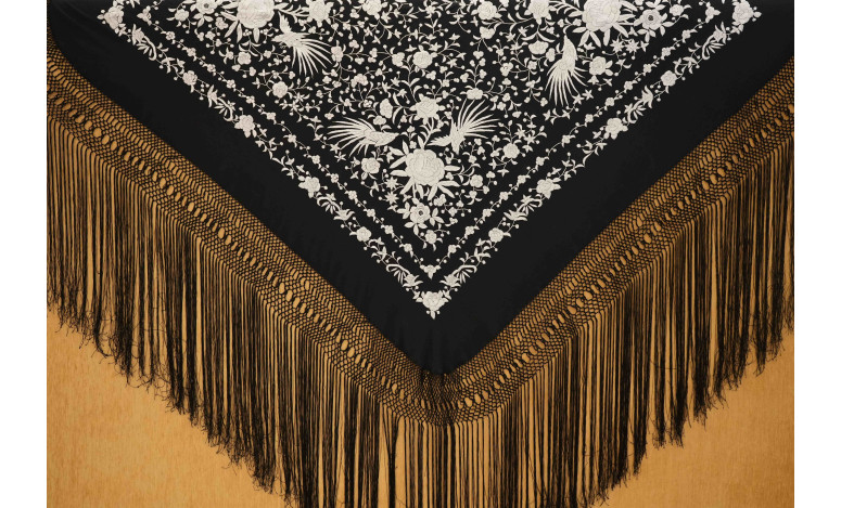 Mantón mano seda 140cm