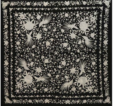 Mantón mano seda 140cm 2