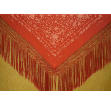 Mantón mano seda 140cm 2