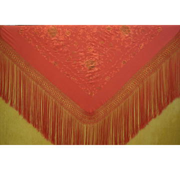 Mantón mano seda 140cm 2