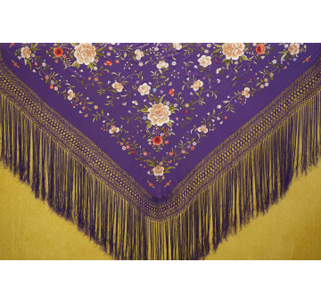 Mantón mano seda 140cm 2