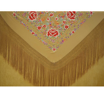 Mantón mano seda 140cm 2
