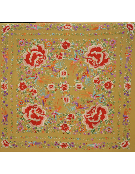 Mantón mano seda 140cm