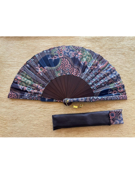 Abanico batik flores