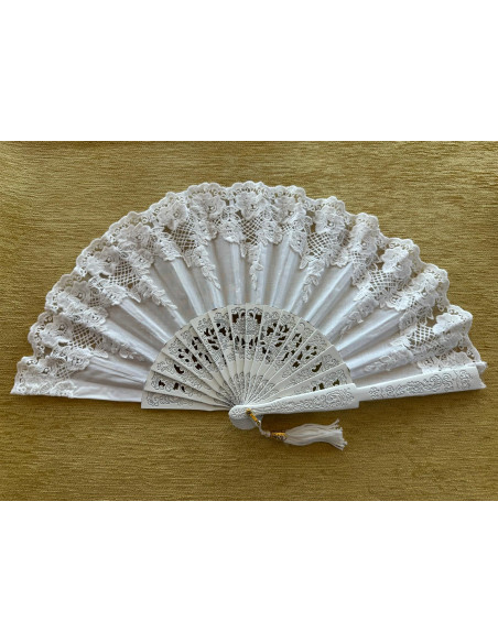 Abanico encaje novia