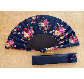 Abanico batik flores