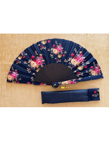Abanico batik flores