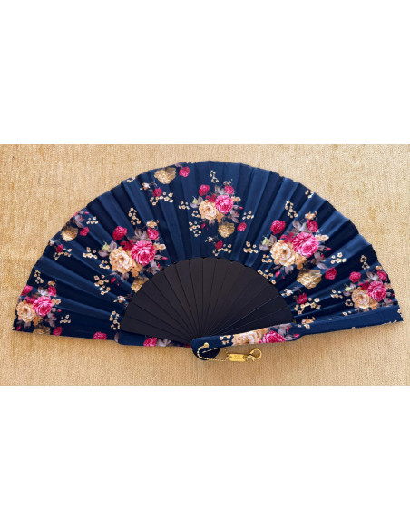 Abanico batik flores