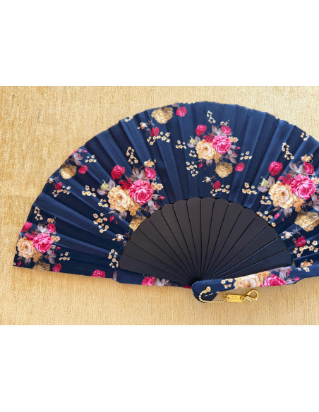 Abanico batik flores