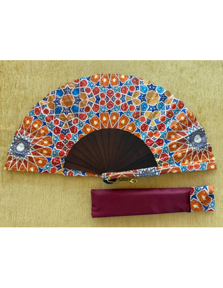 Abanico batik arabesco