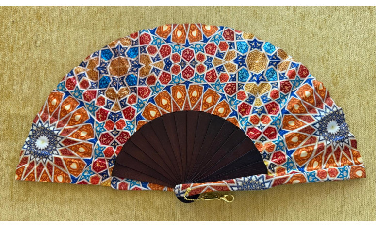 Abanico batik arabesco
