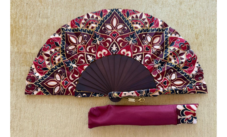 Abanico batik arabesco