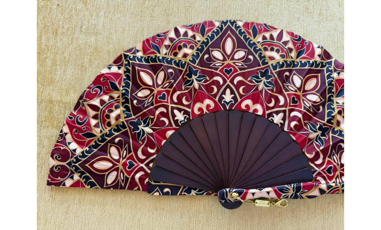 Abanico batik arabesco